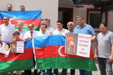 В Мюнхене прошла акция протеста в связи с провокацией ВС Армении в Физулинском районе Азербайджана (ФОТО)