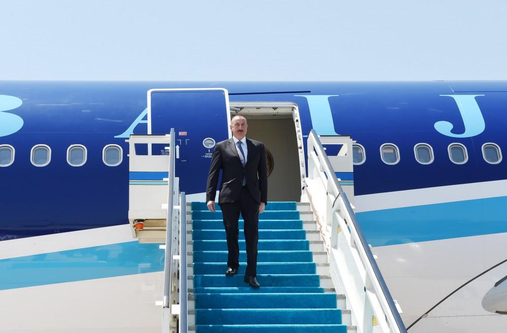 Ilham Aliyev arrives in Turkey to attend 22nd World Petroleum Congress (PHOTO)