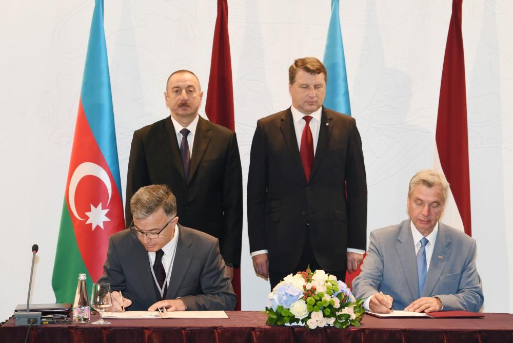 В Риге состоялось подписание азербайджано-латвийских документов (ФОТО)