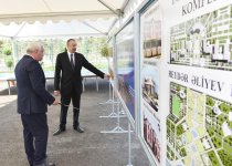 President Aliyev views plans of work to be done in Pirallahi (PHOTO)
