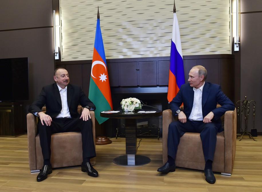 В Сочи состоялась встреча президентов Азербайджана и России (ФОТО)