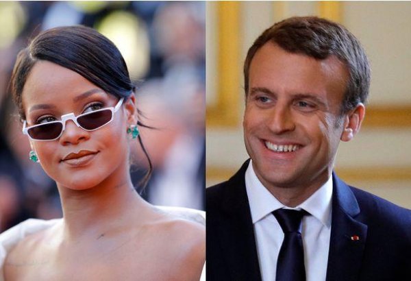 Rihanna meets French president Macron to address education goals