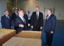 Президент Ильхам Алиев ознакомился с деятельностью завода по переработке табака в Загатала (ФОТО)
