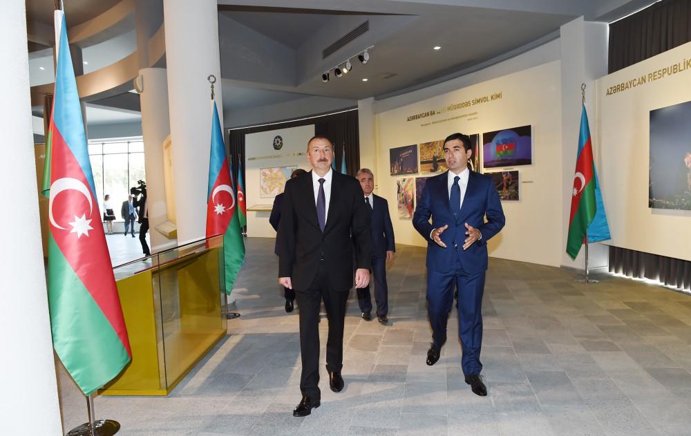 Президент Ильхам Алиев принял участие в открытии Музея флага в Гахе (ФОТО)