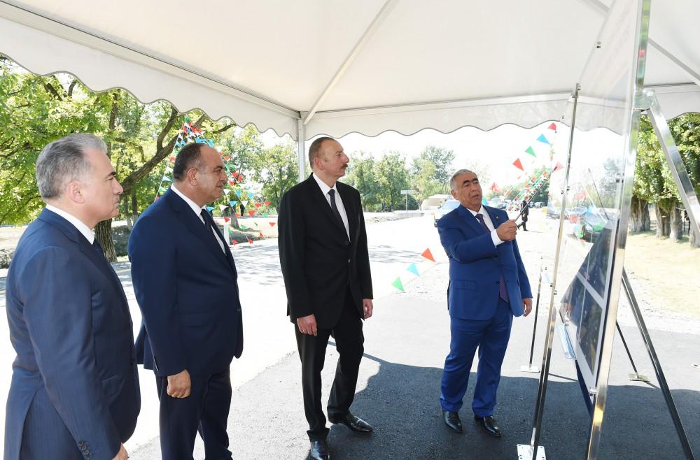Ilham Aliyev inaugurates new highway in Gakh (PHOTO)