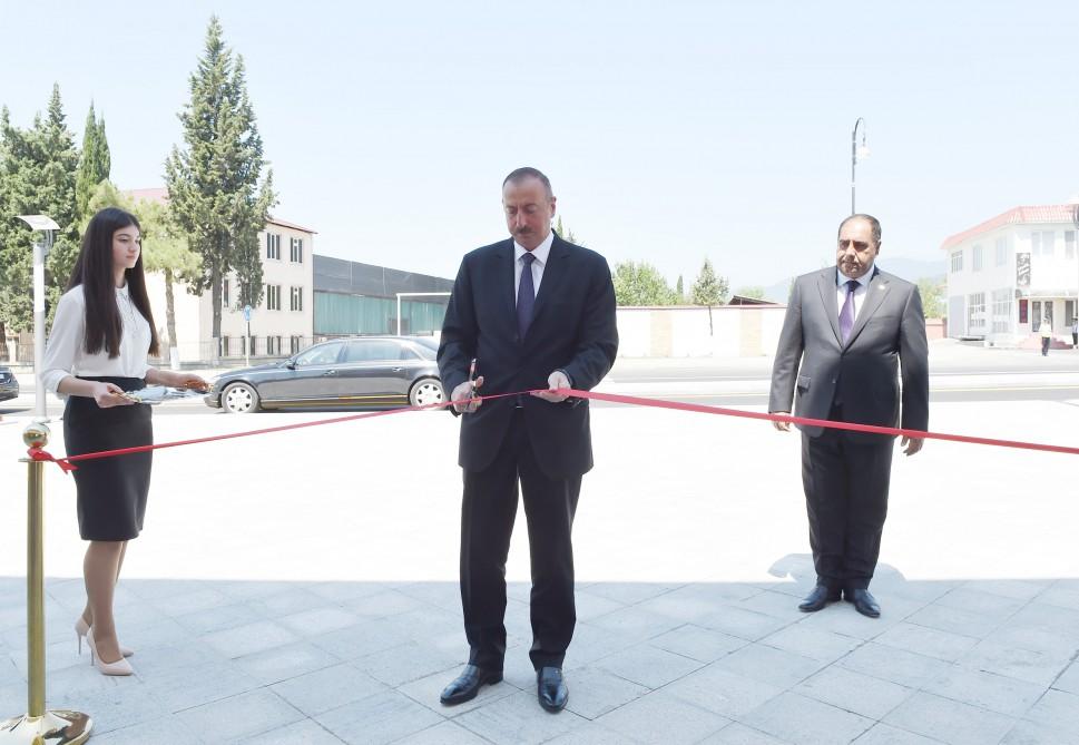 President Aliyev attends opening of Flag Museum in Balakan district (PHOTO)