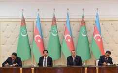 Состоялась церемония подписания азербайджано-туркменских документов (ФОТО)