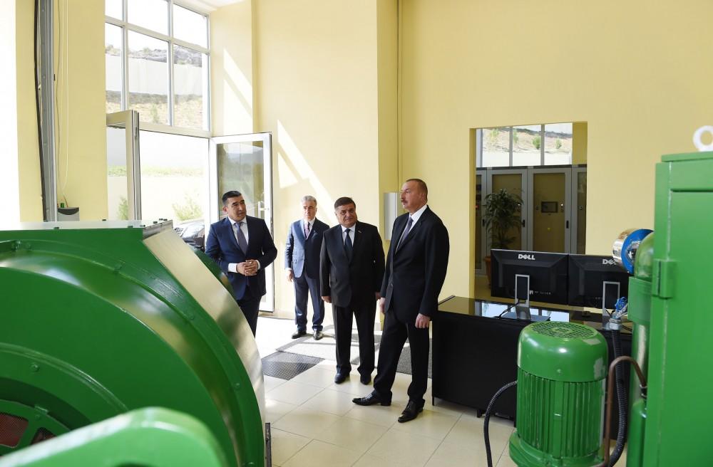 Ilham Aliyev launches Chichakli hydroelectric power station after overhaul (PHOTO)