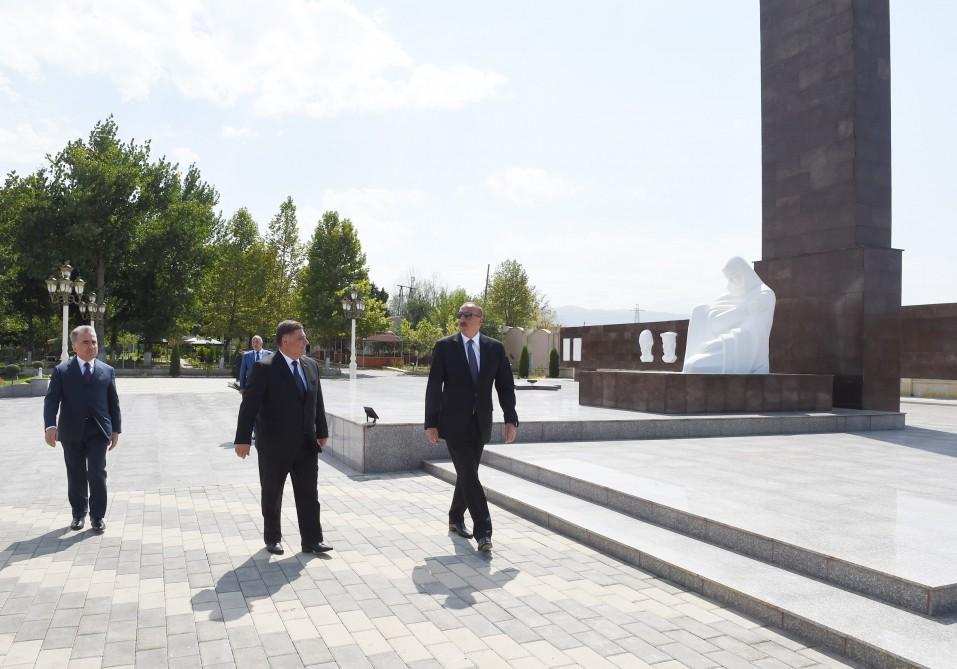 President Aliyev views conditions created at Galaba Park in Goygol (PHOTO)