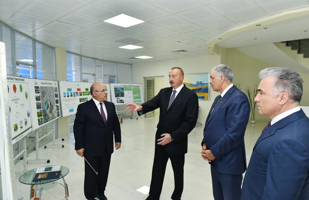 President Ilham Aliyev views Samukh Agroenergy Residential Complex (PHOTO)