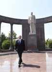 Президент Азербайджана прибыл в Шамкирский район (ФОТО)