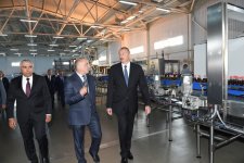 President Ilham Aliyev attends opening of lemonade plant in Gadabay (PHOTO)
