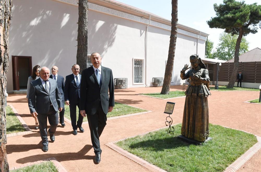 President Ilham Aliyev views Museum of History and Local Lore in Shamkir after major overhaul (PHOTO)