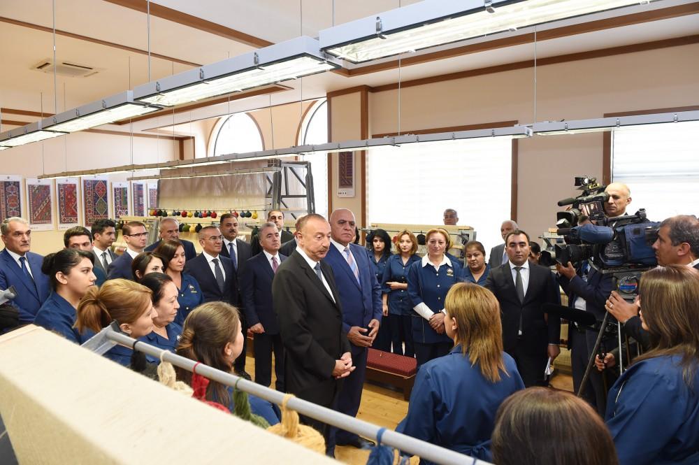 President Ilham Aliyev opens Shamkir branch of “Azerkhalcha” OJSC (PHOTO)