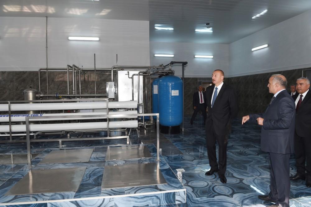 Президент Ильхам Алиев принял участие в открытии Гядабейского лимонадного завода (ФОТО)