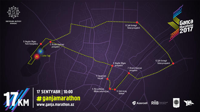 В Гяндже прошел марафон, организованный по инициативе Фонда Гейдара Алиева