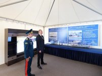 Президент Ильхам Алиев ознакомился с новопостроенным пограничным сторожевым судном типа “Туфан” (ФОТО)