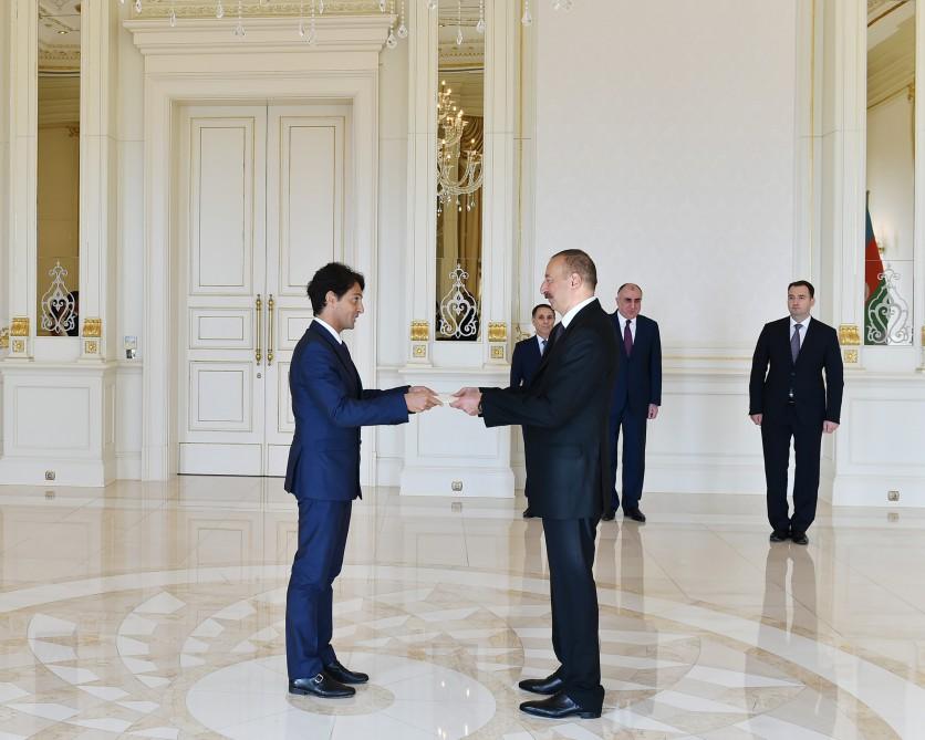 Президент Ильхам Алиев принял верительные грамоты нового посла Италии (ФОТО)