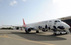 Prezident İlham Əliyev "Buta Airways" aviaşirkətinin Bakıya gətirilən ilk "Embraer 190" təyyarəsi ilə tanış olub (FOTO)