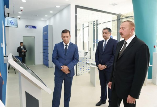 Ilham Aliyev views Jalilabad Telecom Network’s administrative & technological building (PHOTO)