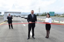 Ilham Aliyev opens Lankaran-Masalli section of Alat-Astara-Iran border highway (PHOTO)