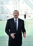 Ilham Aliyev attends launch of Khankendi subsea construction vessel (PHOTO)