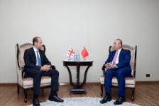 Главы МИД Турции и Грузии обсуждают в Баку региональное сотрудничество (ФОТО)