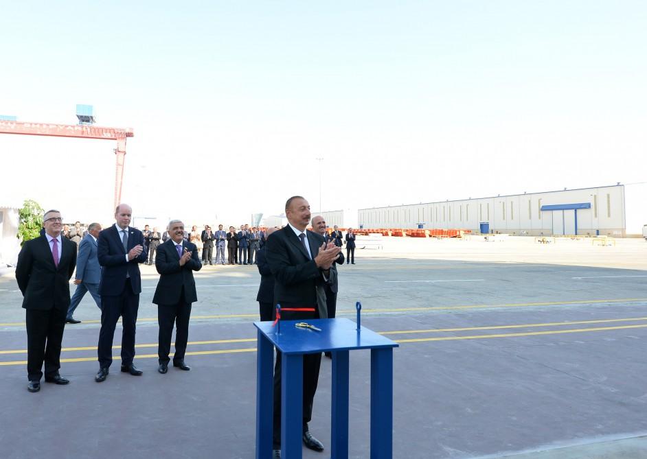 Ilham Aliyev attends launch of Khankendi subsea construction vessel (PHOTO)