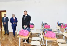 Ilham Aliyev views overhauled school No 212 in Narimanov District (PHOTO)