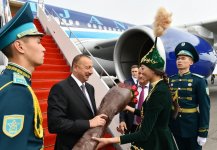 Ilham Aliyev arrives in Kazakhstan for OIC Science and Technology Summit (PHOTO)