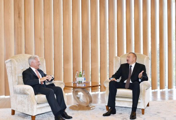 Ilham Aliyev meets with UK Minister of State (PHOTO)
