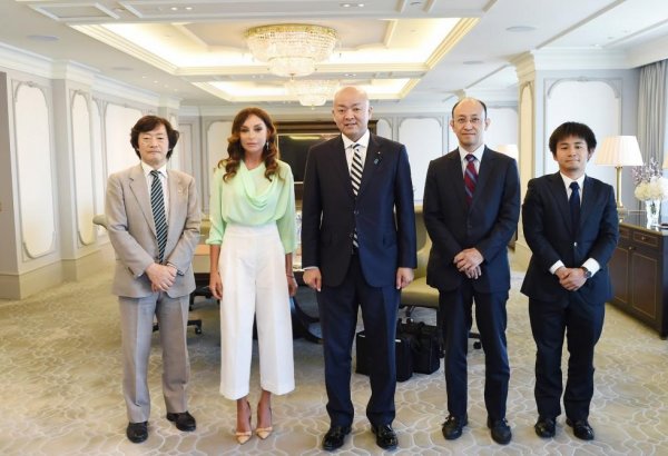 First VP Mehriban Aliyeva meets Japan’s parliamentary vice-minister for foreign affairs (PHOTO)
