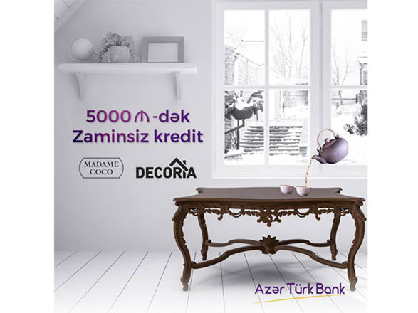 "Azər Türk Bank"dan "Gül kimi" zaminsiz kredit