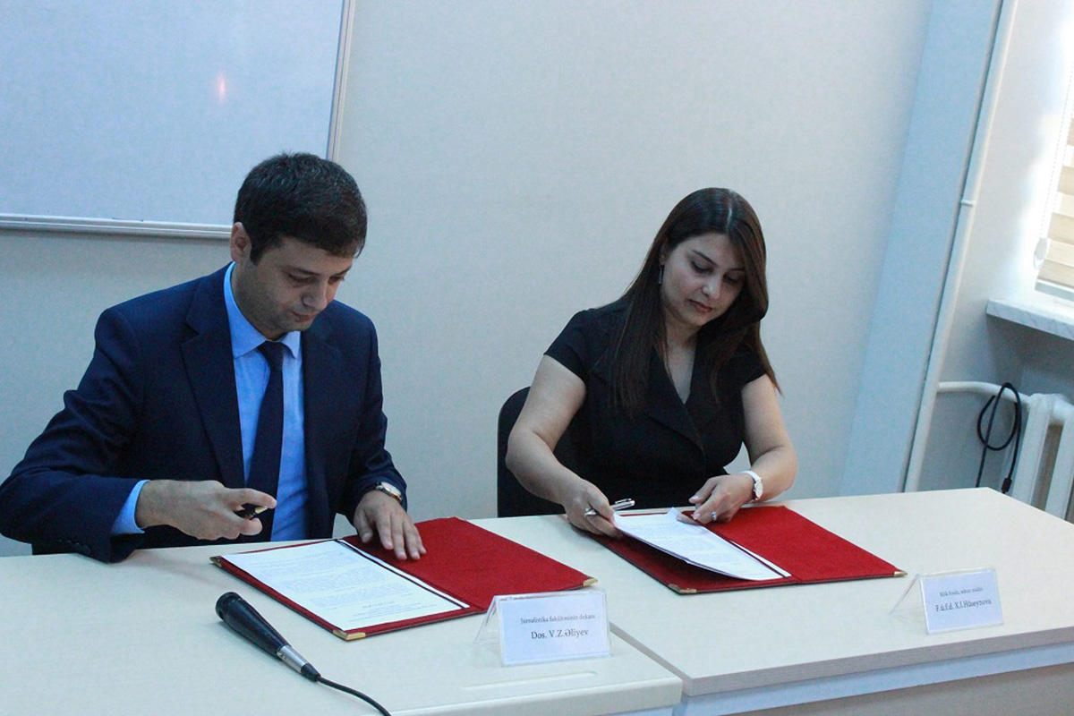 Bilik Fondu ilə BDU-nun jurnalistika fakültəsi Niyyət sazişi imzalayıb (FOTO)