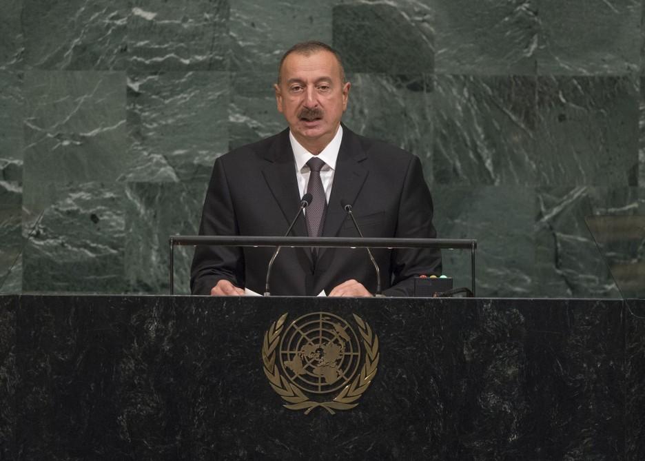 Президент Ильхам Алиев: Армения - коррумпированное, несостоявшееся государство, управляемое деспотичным, средневековым режимом (версия 8)