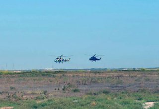 В учениях  “TurAz Qartalı - 2017” участвуют боевые вертолеты (ФОТО, ВИДЕО)