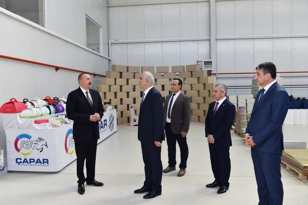 President Ilham Aliyev attends opening of Balakhani Industrial Park (PHOTO)