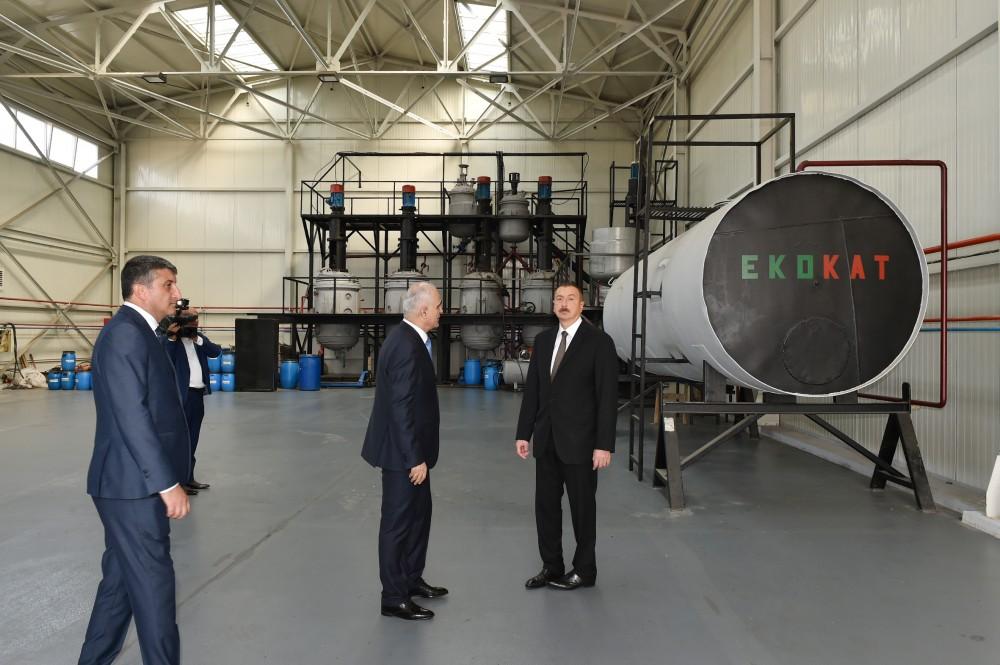 President Ilham Aliyev attends opening of Balakhani Industrial Park (PHOTO)