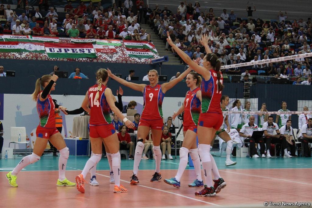 Азербайджанские волейболистки одержали первую победу в рамках Евро-2017 (ФОТО)