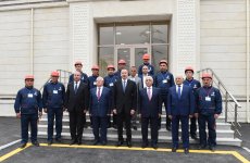 Президент Ильхам Алиев принял участие в открытии подстанции "Нефтчала" (ФОТО)