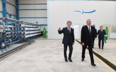 President Ilham Aliyev visits seawater desalination complex in Salyan (PHOTO)