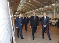 Azerbaijani president attends opening of Neftchala Industrial District (PHOTO)