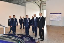 Azerbaijani president attends opening of Neftchala Industrial District (PHOTO)