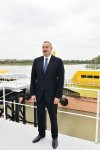 Президент Ильхам Алиев принял участие в церемонии подачи оросительной воды посевным площадям Нефтчалинского района (ФОТО)