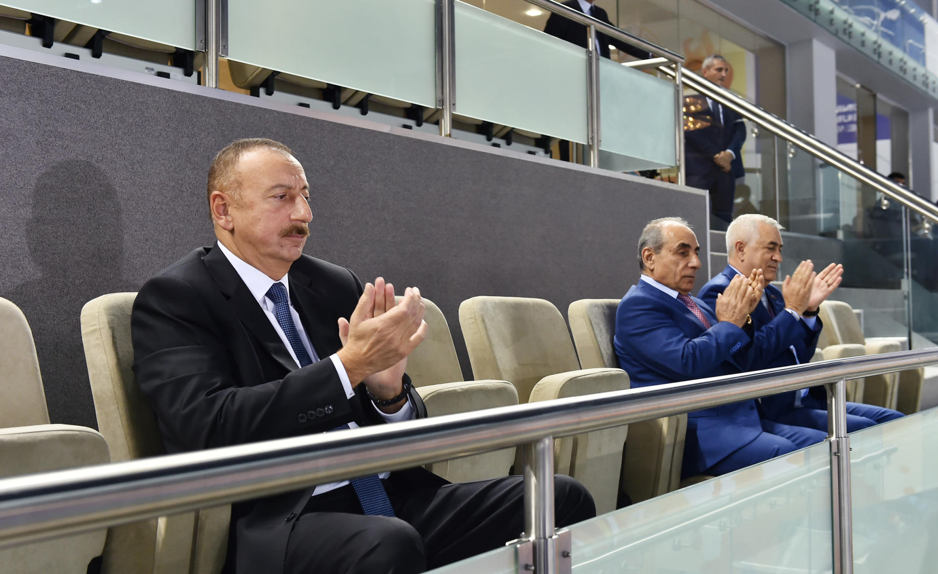 Президент Ильхам Алиев наблюдал за игрой женской сборной Азербайджана по волейболу (ФОТО)