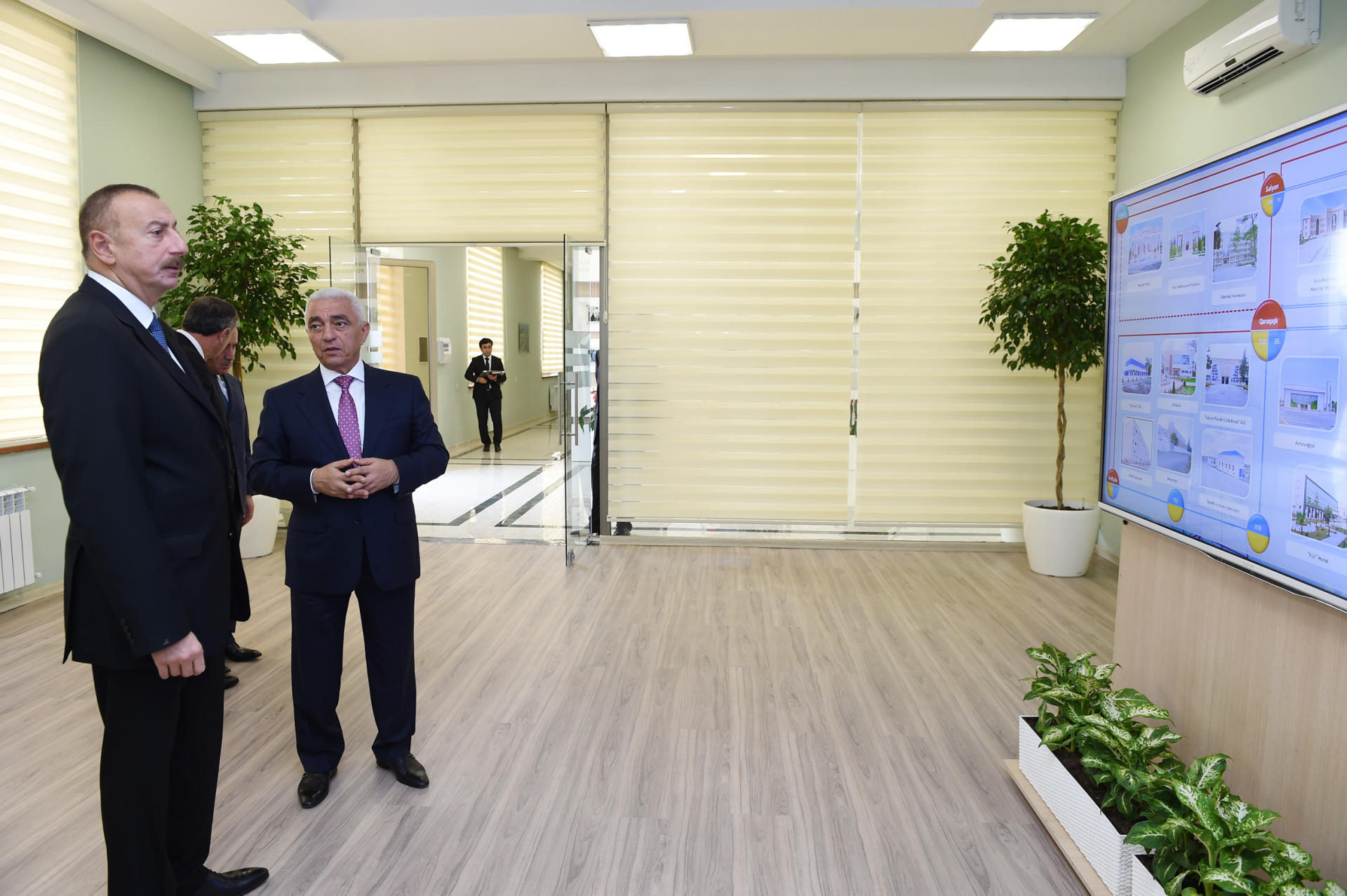 Azerbaijani president attends opening of Garagashli substation in Salyan (PHOTO)