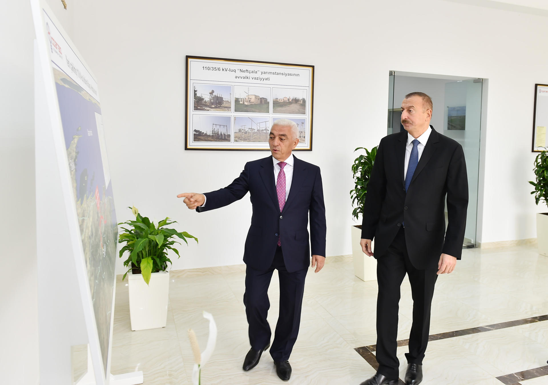 Azerbaijani president launches Neftchala substation (PHOTO)