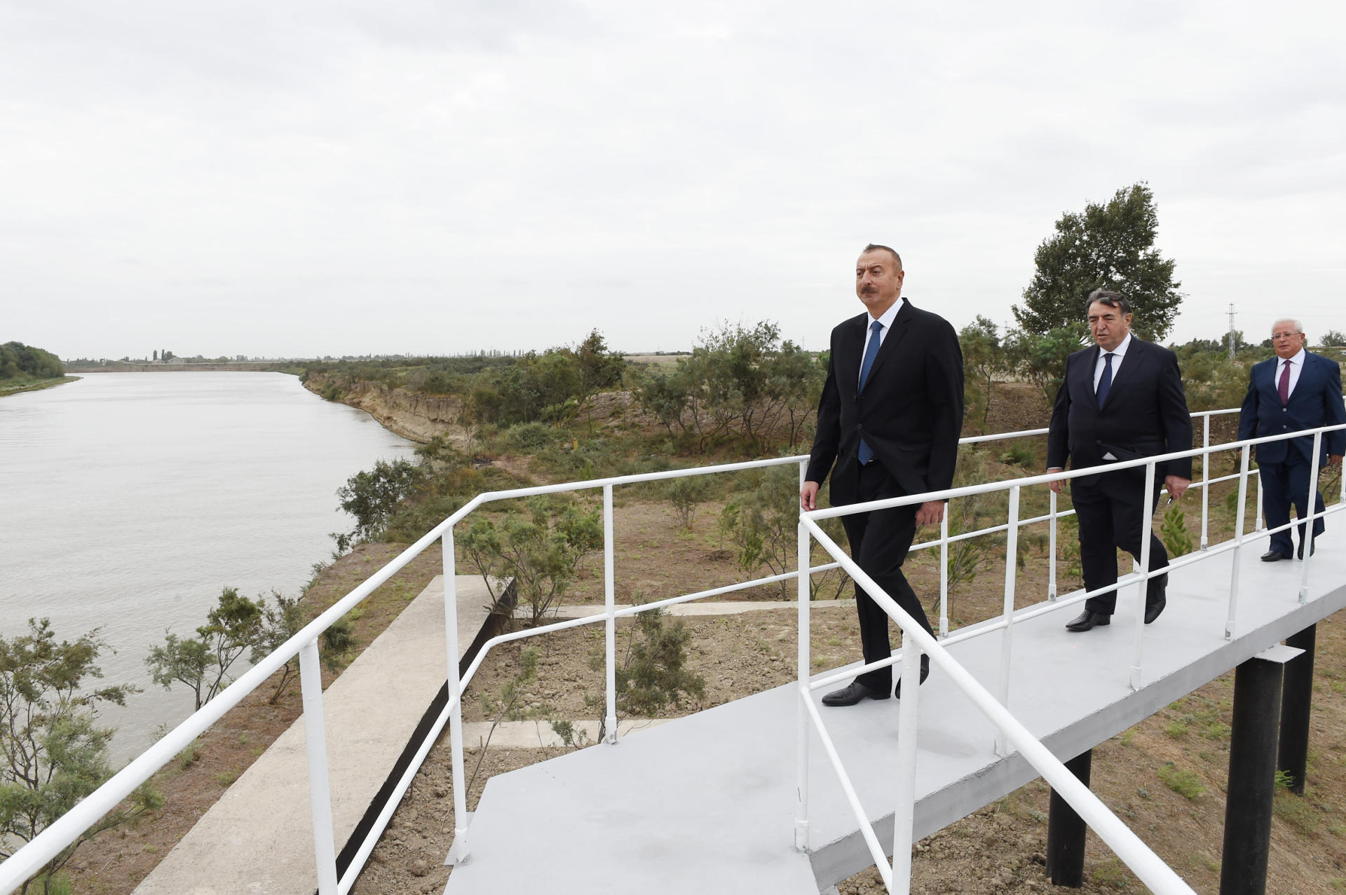 President Aliyev attends ceremony to supply water to cultivated lands of Neftchala district (PHOTO)