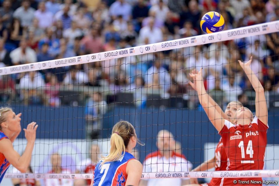 Azerbaijan’s national volleyball team faces Poland squad (PHOTO)