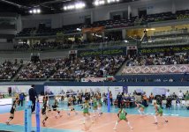 Президент Ильхам Алиев наблюдал за игрой сборной Азербайджана по волейболу (ФОТО)